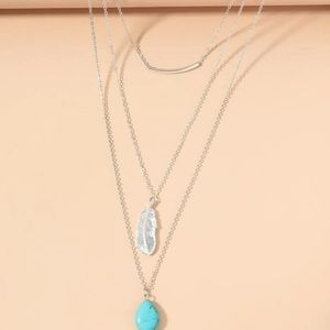 3 LAYERED TURQUOISE NECKLACE